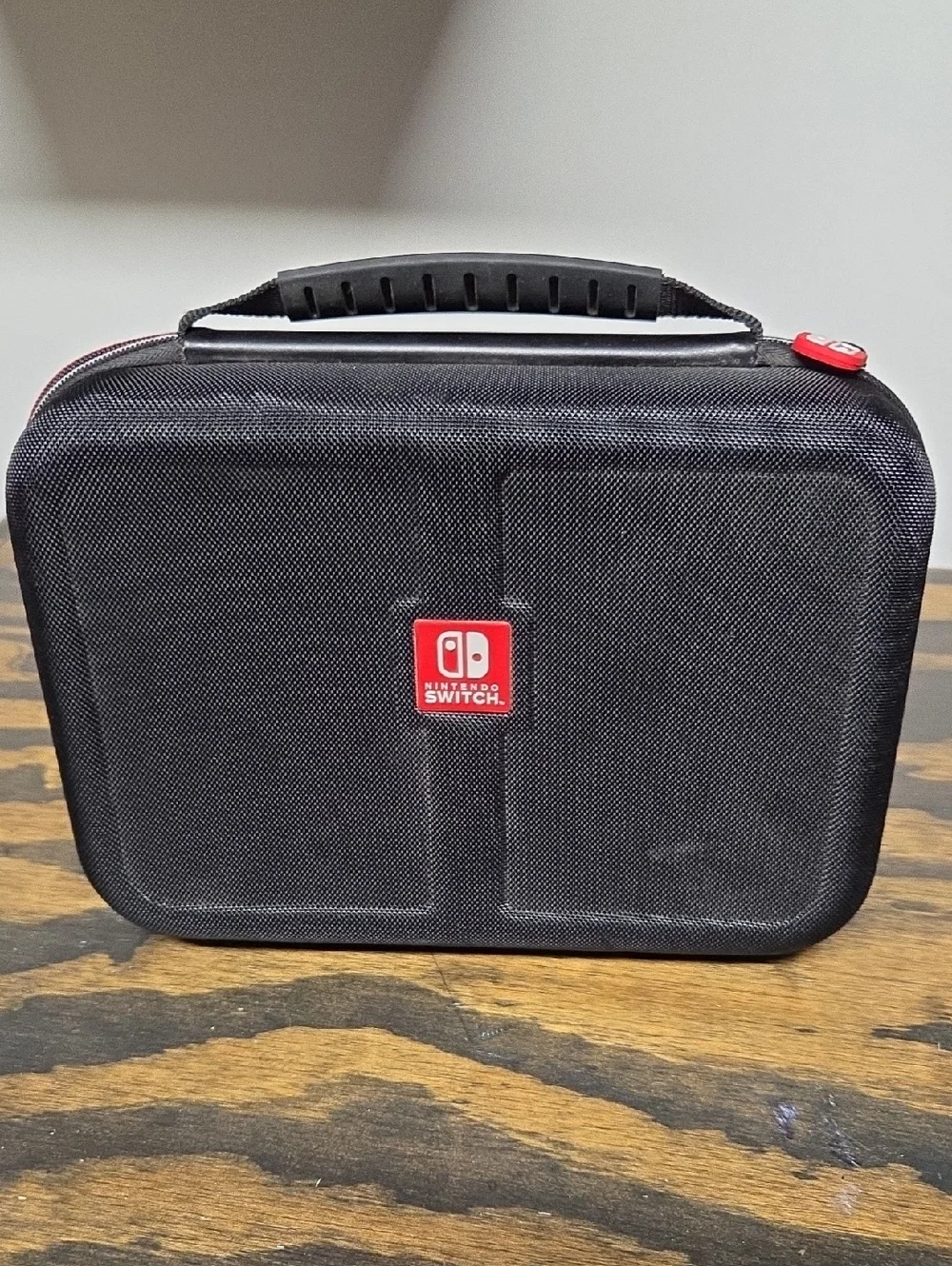 Nintendo Black Carry Case with Red Logo and Accents